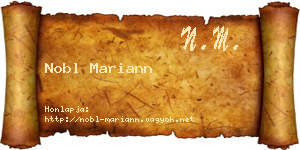 Nobl Mariann névjegykártya